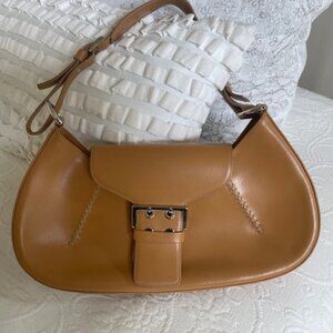 Gorgeous High Quality Caramel ITALIAN Leather Bag Like New